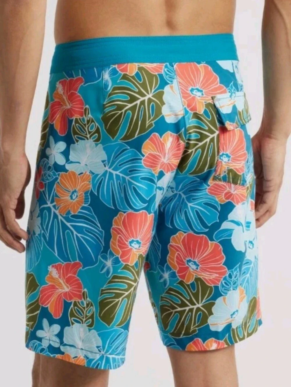 Tommy Bahama Size 28 Molokai Wave Chaser 9 Blue Print Board Shorts Msrp $99.50
